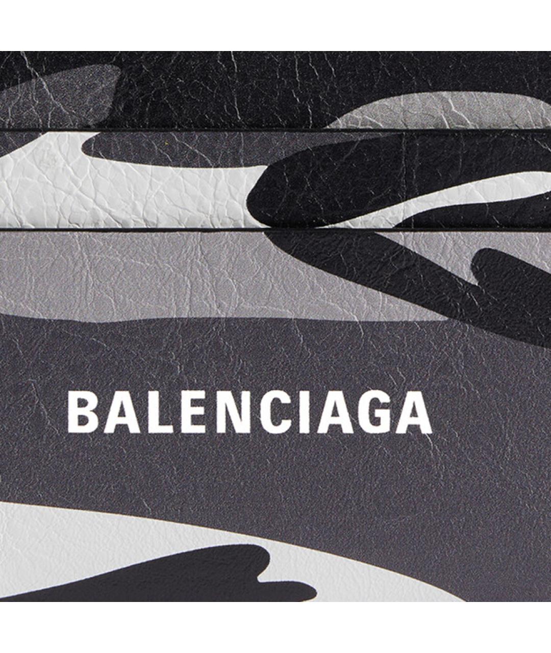 BALENCIAGA Серый кожаный кардхолдер, фото 5