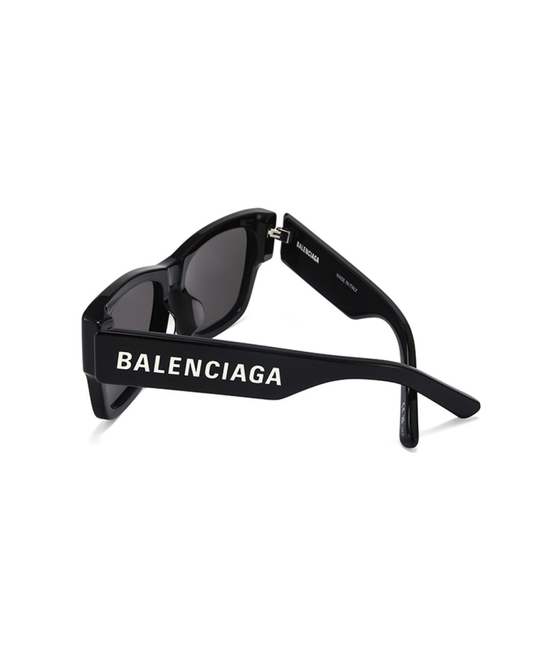 BALENCIAGA Черные пластиковые солнцезащитные очки, фото 4