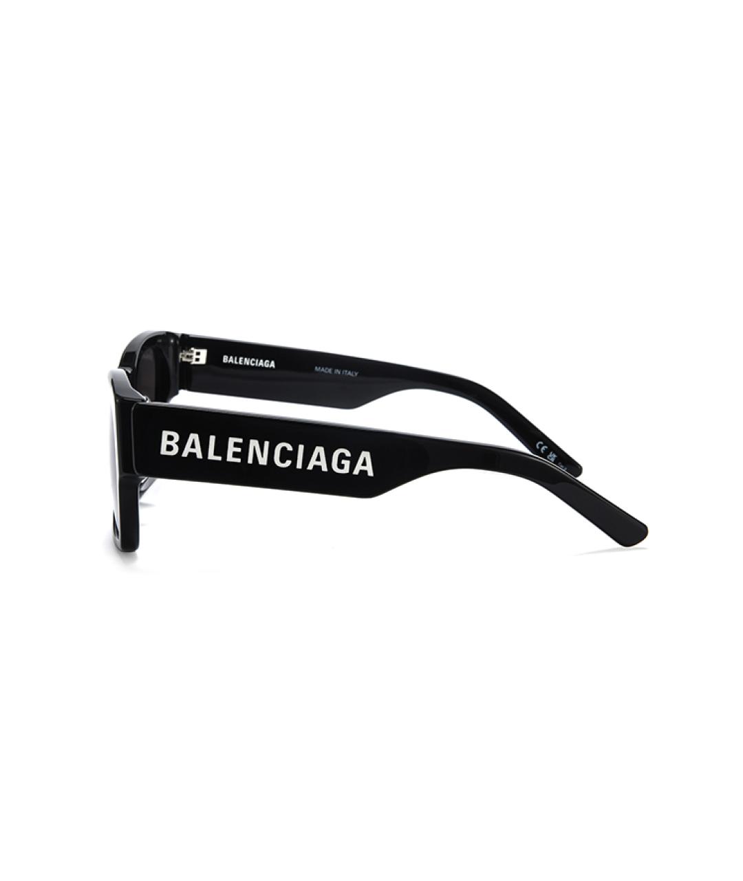BALENCIAGA Черные пластиковые солнцезащитные очки, фото 3