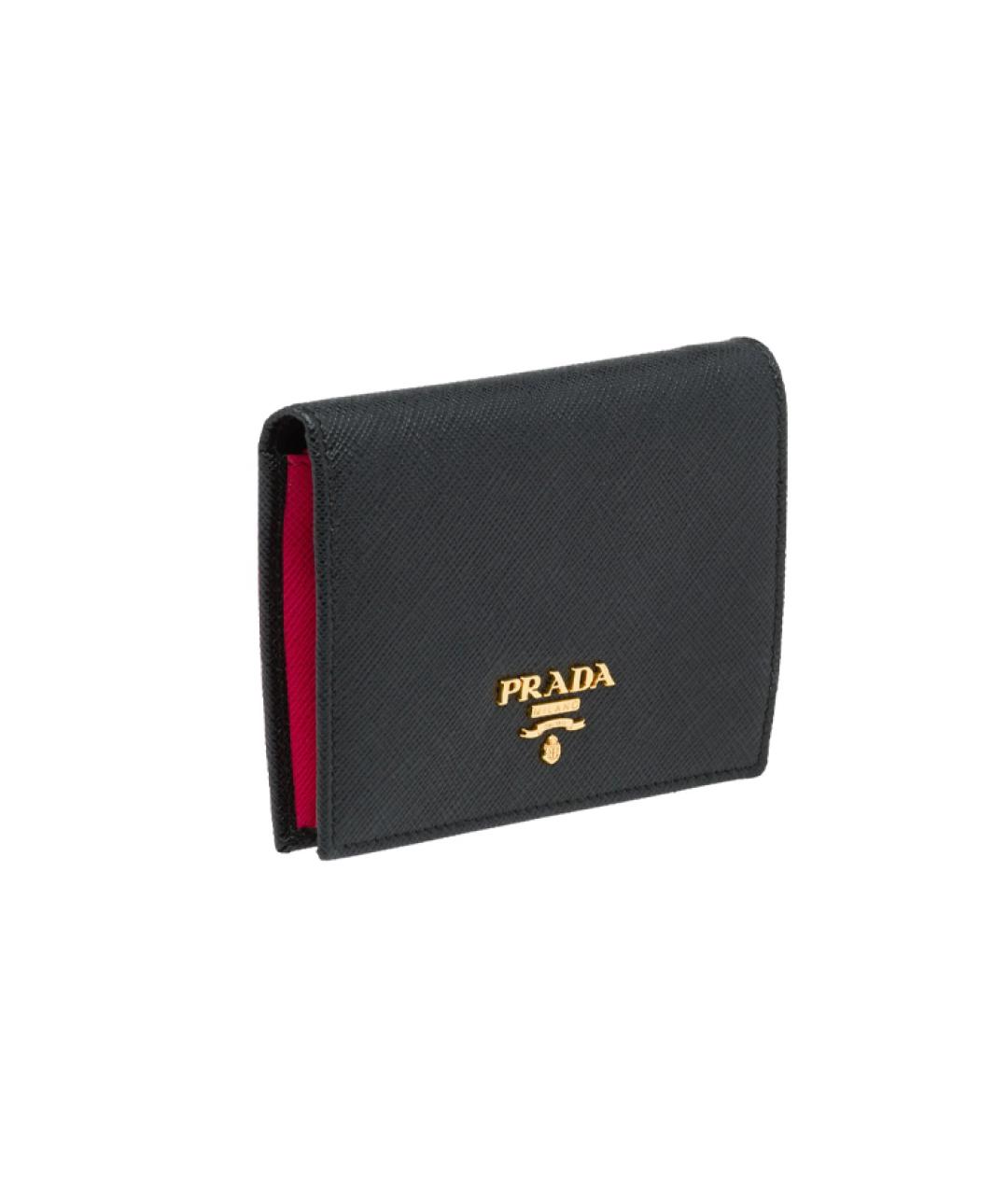 PRADA Черный кожаный кошелек, фото 2