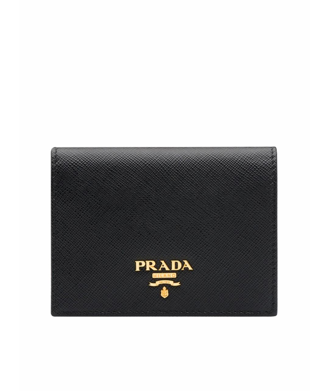 PRADA Черный кожаный кошелек, фото 1