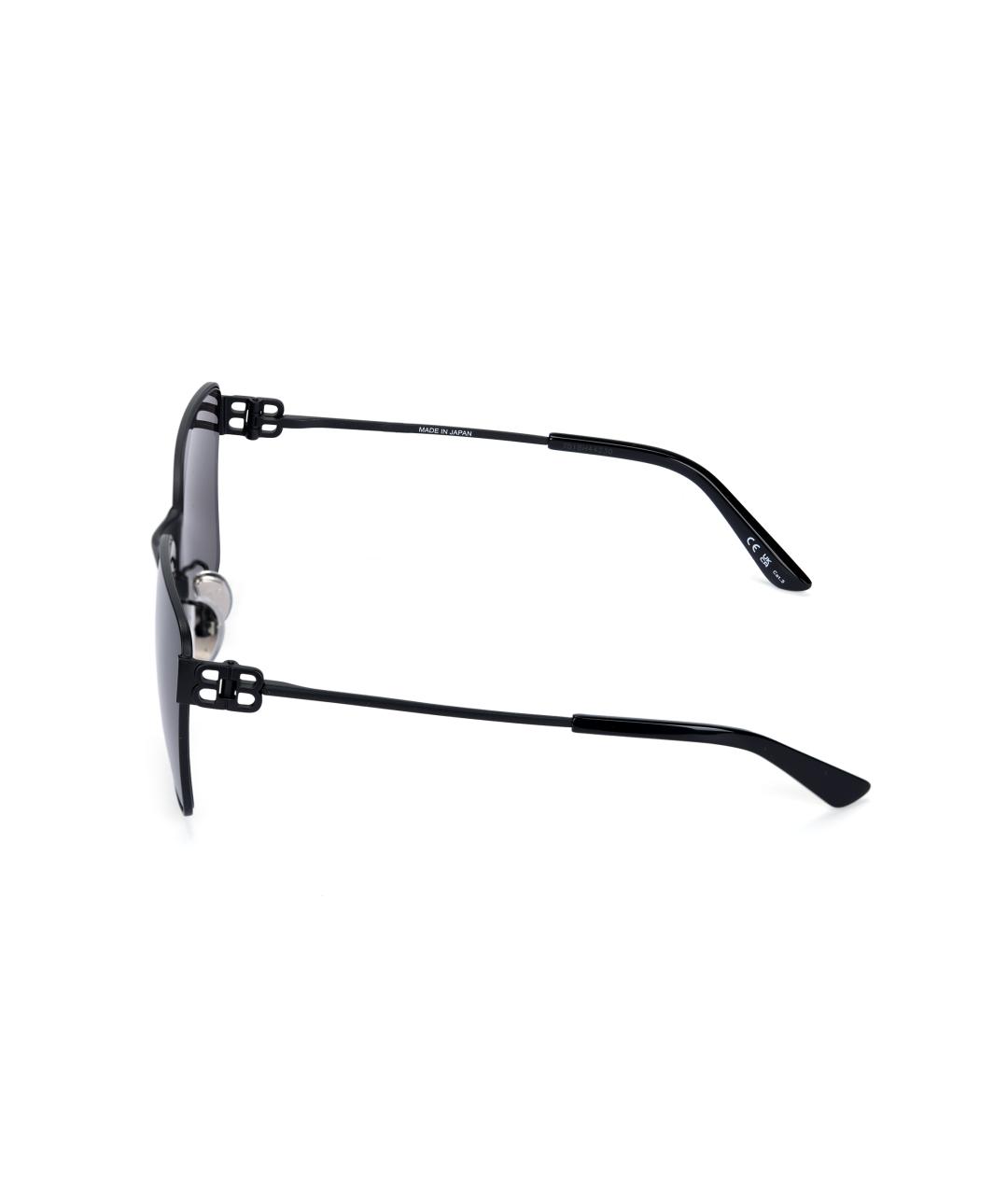 BALENCIAGA Черные металлические солнцезащитные очки, фото 3