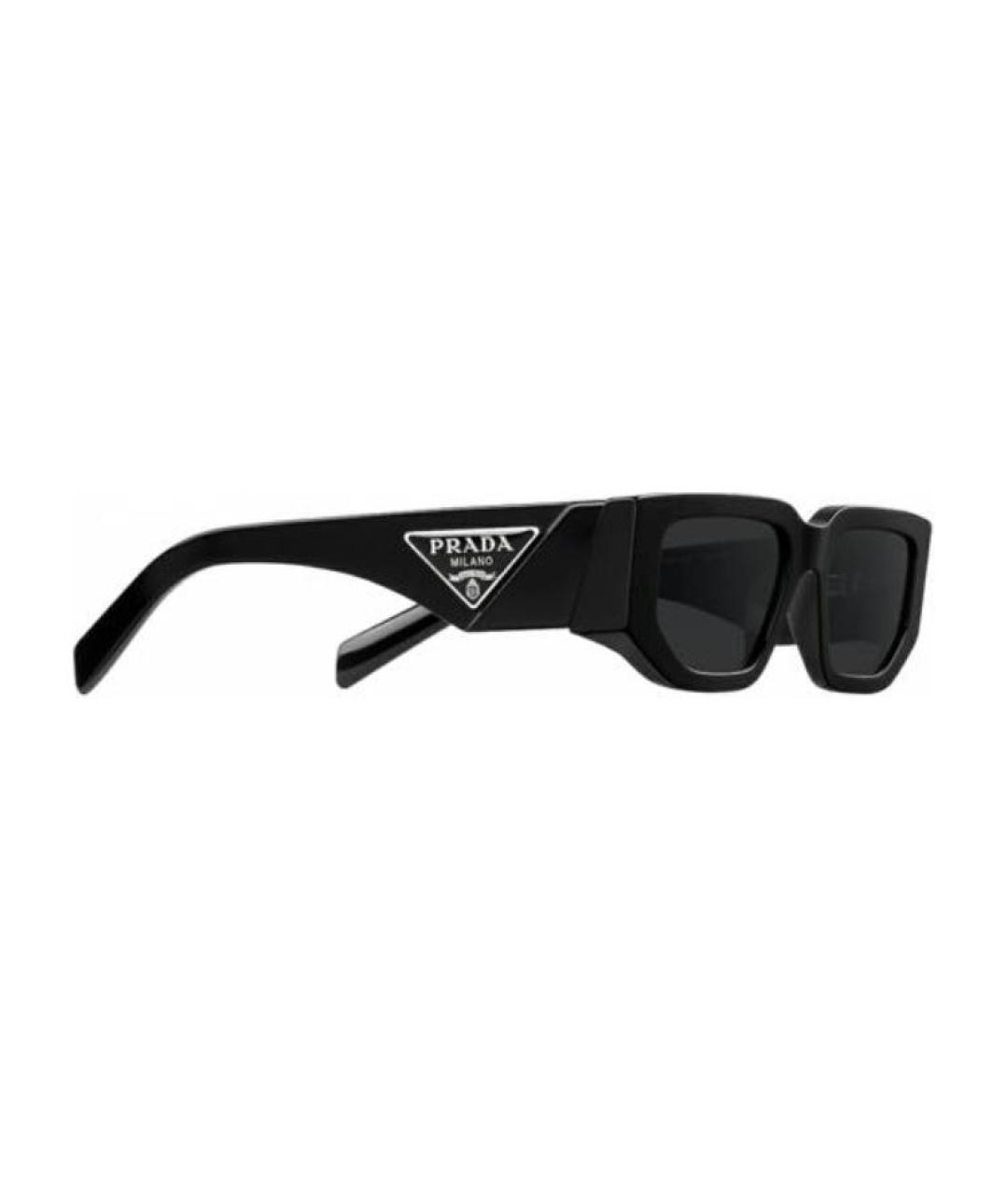PRADA Черные пластиковые солнцезащитные очки, фото 3