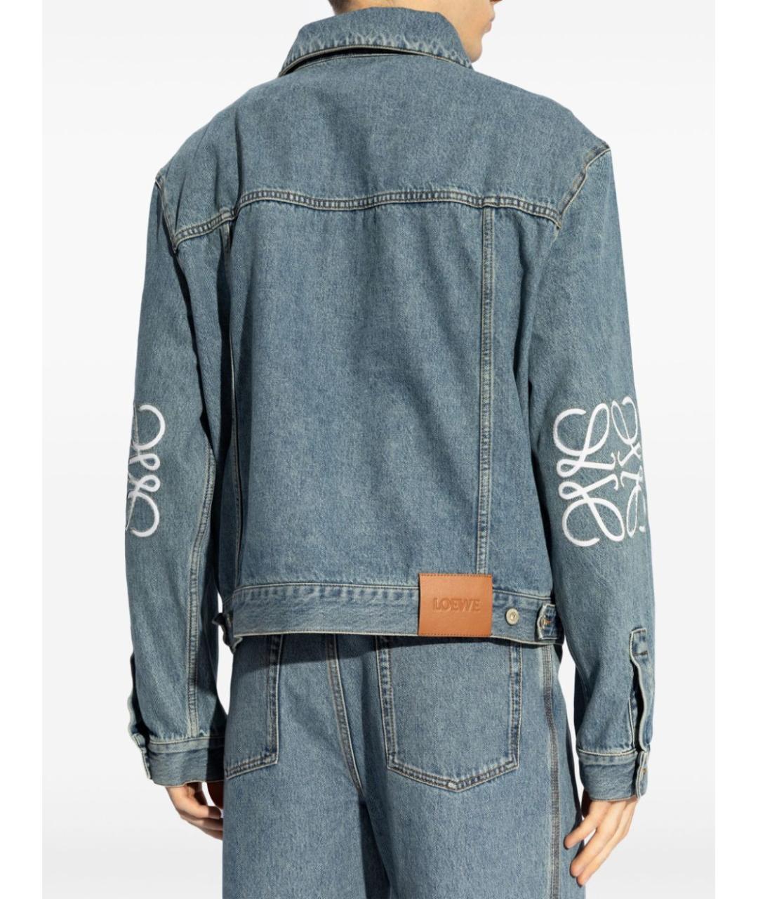 LOEWE Голубая хлопковая куртка, фото 4