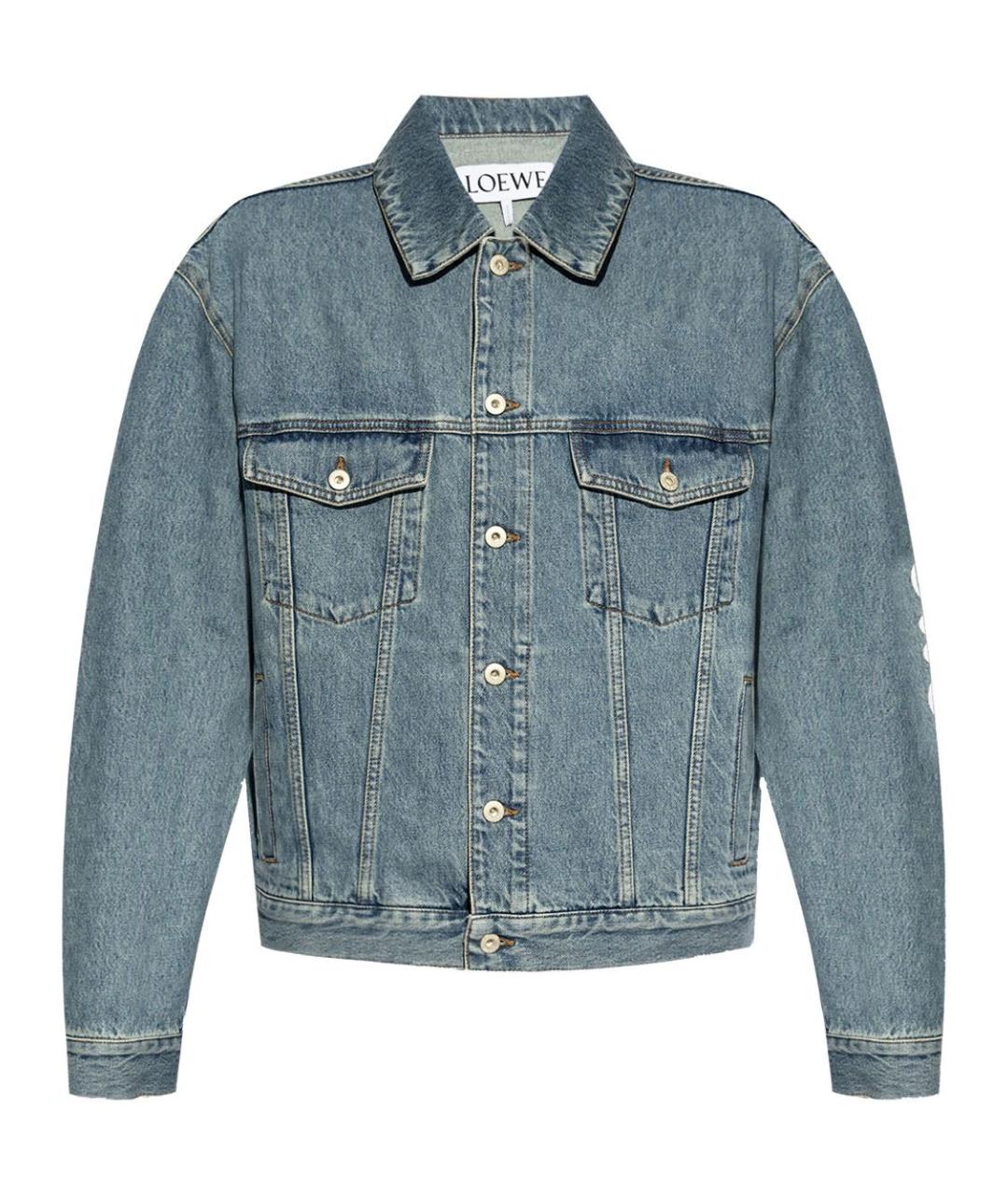 LOEWE Голубая хлопковая куртка, фото 1