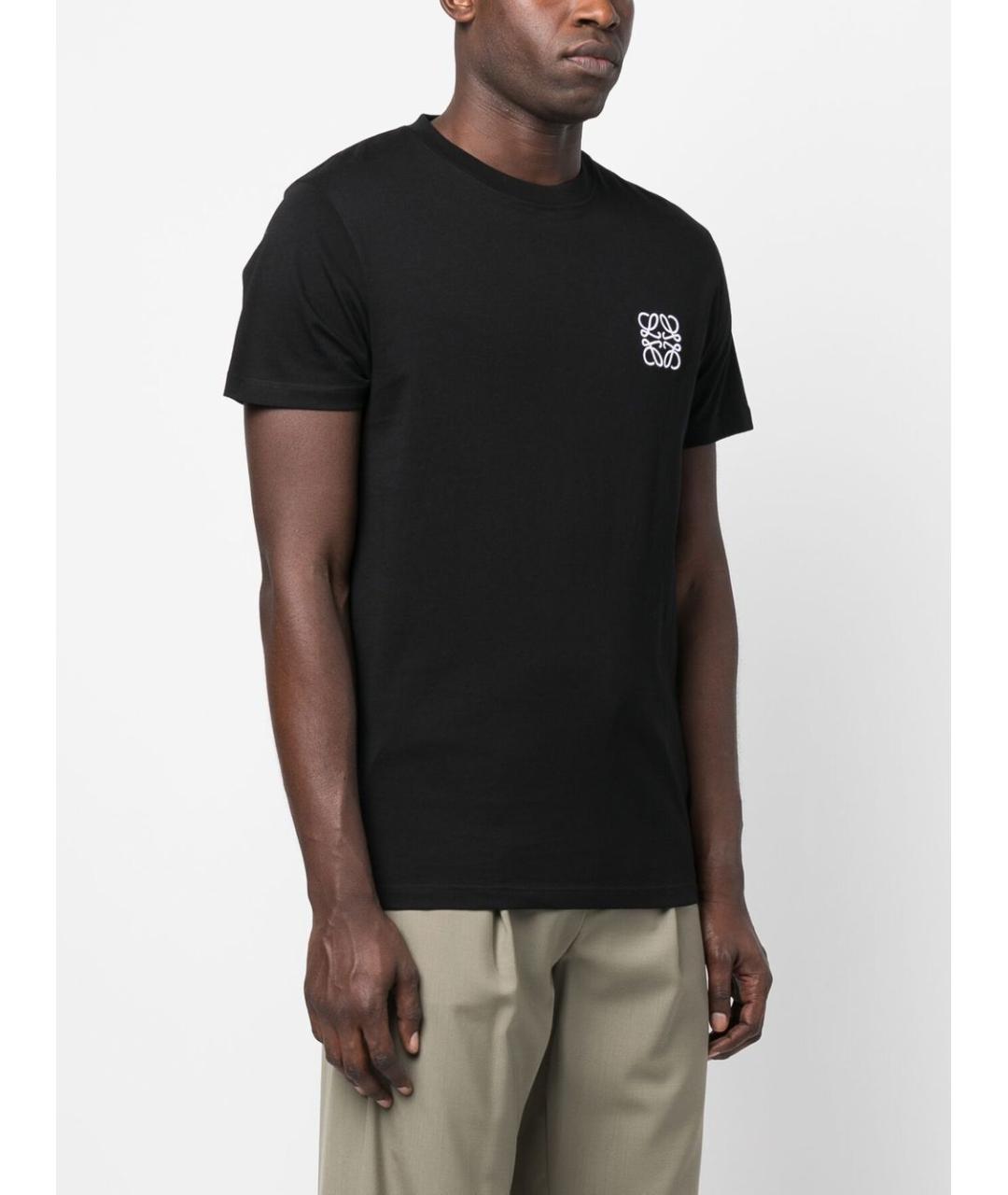 LOEWE Черная хлопковая футболка, фото 2