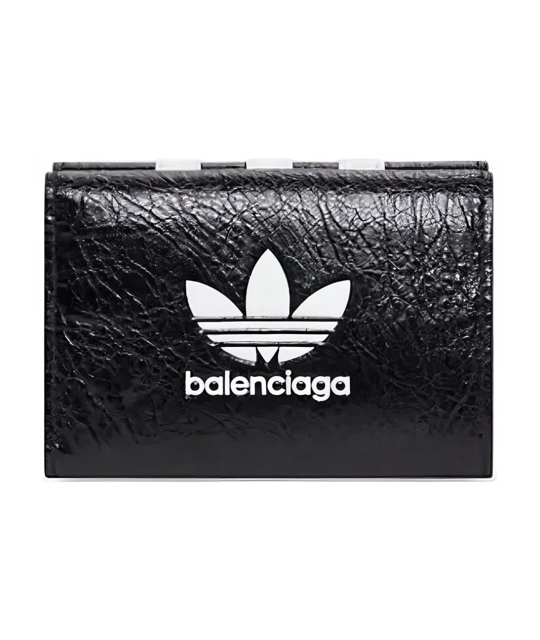 BALENCIAGA Черный кожаный кошелек, фото 1
