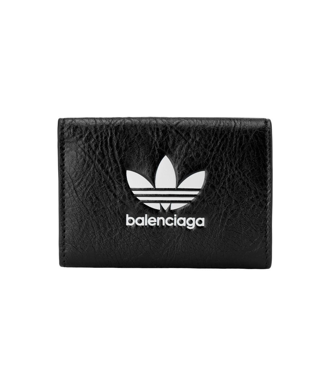 BALENCIAGA Черный кожаный кошелек, фото 2
