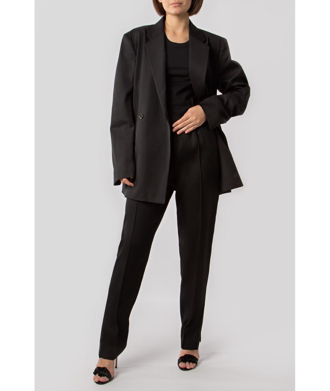 JIL SANDER Черные прямые брюки, фото 2