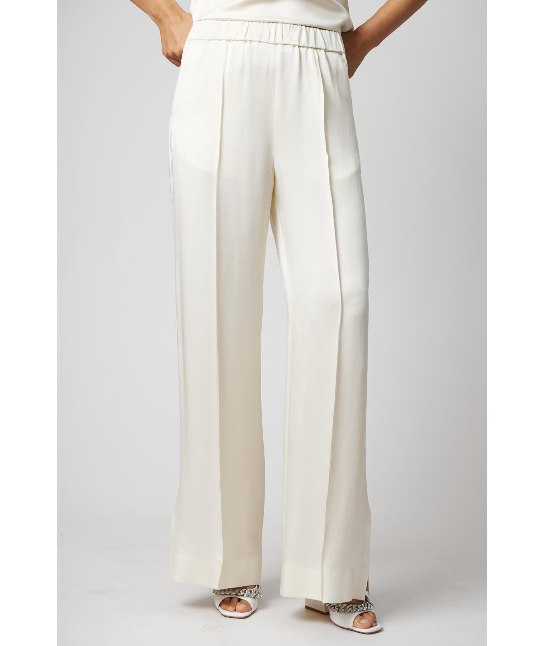 JIL SANDER Белые прямые брюки, фото 4