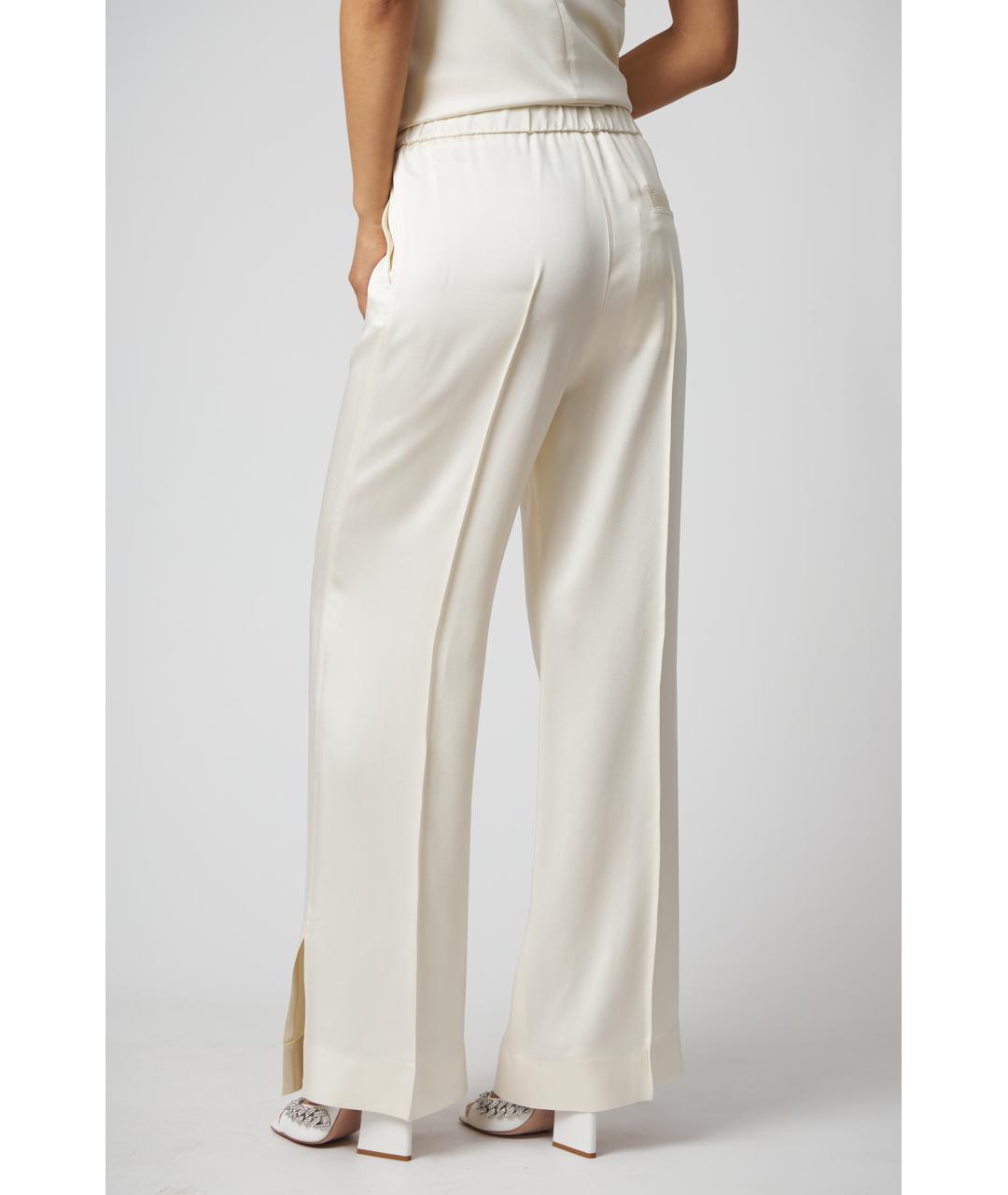 JIL SANDER Белые прямые брюки, фото 3