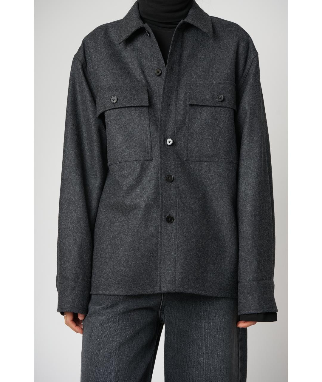 JIL SANDER Серая шерстяная рубашка, фото 5