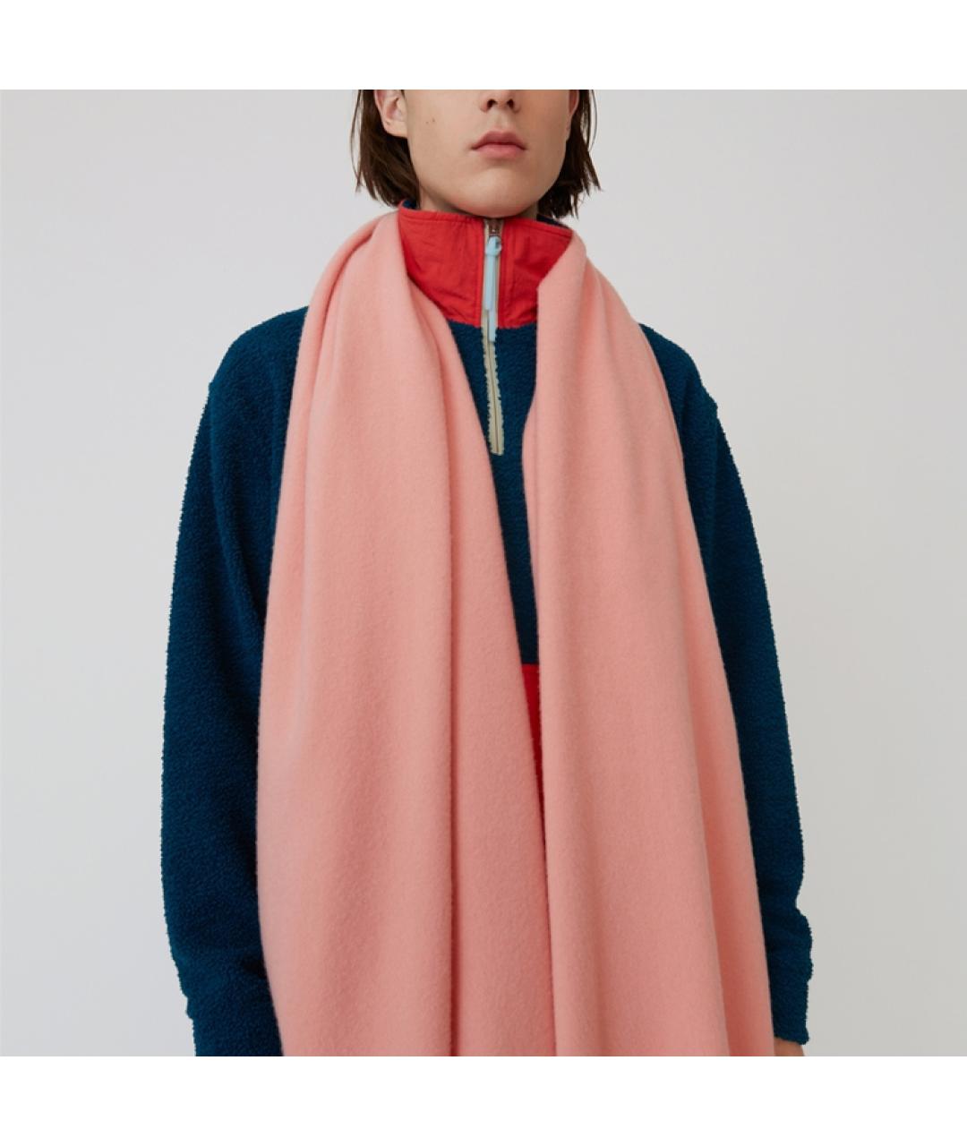 ACNE STUDIOS Розовый кашемировый шарф, фото 4