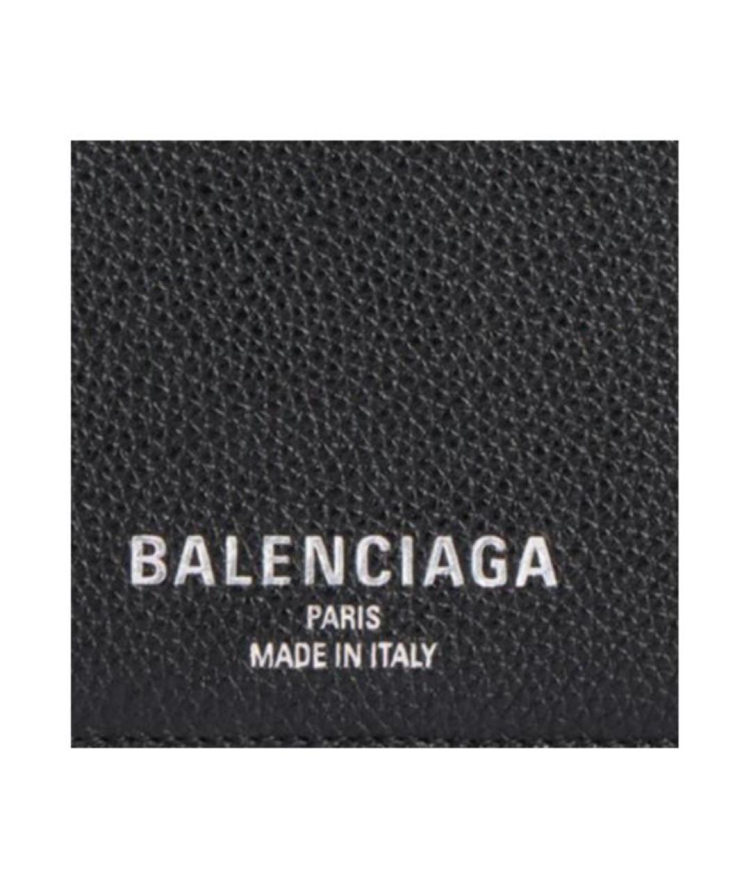 BALENCIAGA Черный кожаный кардхолдер, фото 3