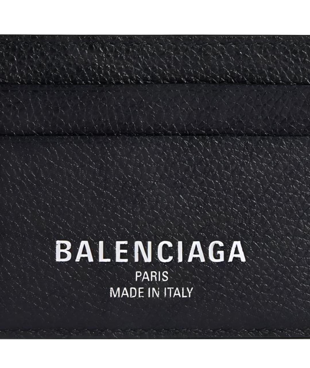 BALENCIAGA Черный кожаный кардхолдер, фото 3