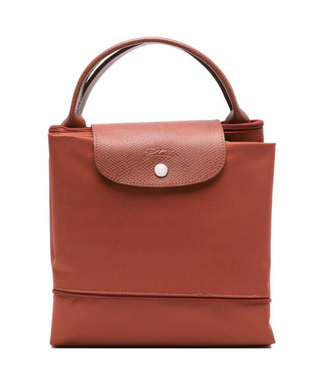 LONGCHAMP Коричневая тканевая сумка через плечо, фото 3