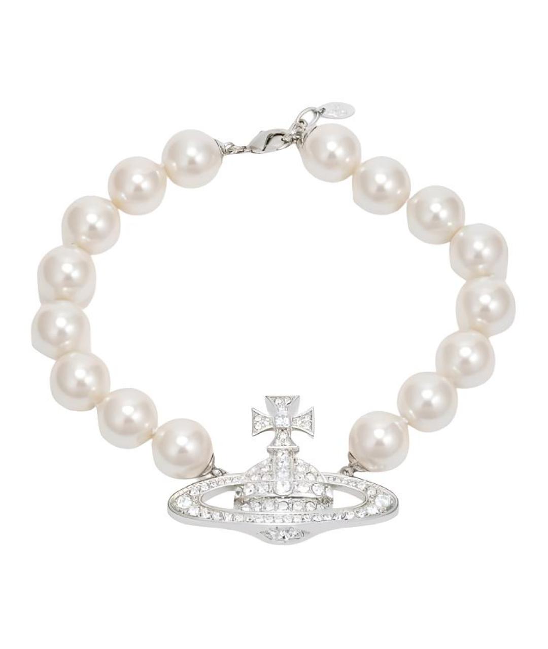 VIVIENNE WESTWOOD Белое латунное колье, фото 1