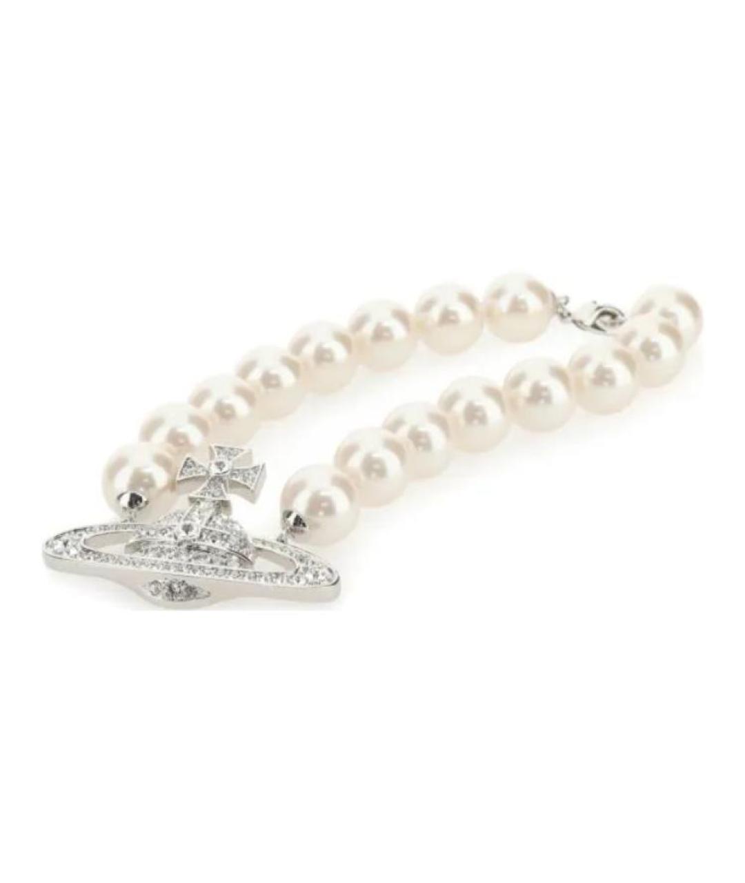 VIVIENNE WESTWOOD Белое латунное колье, фото 2