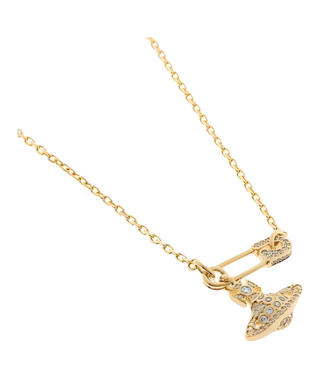 VIVIENNE WESTWOOD Золотое латунное колье, фото 2