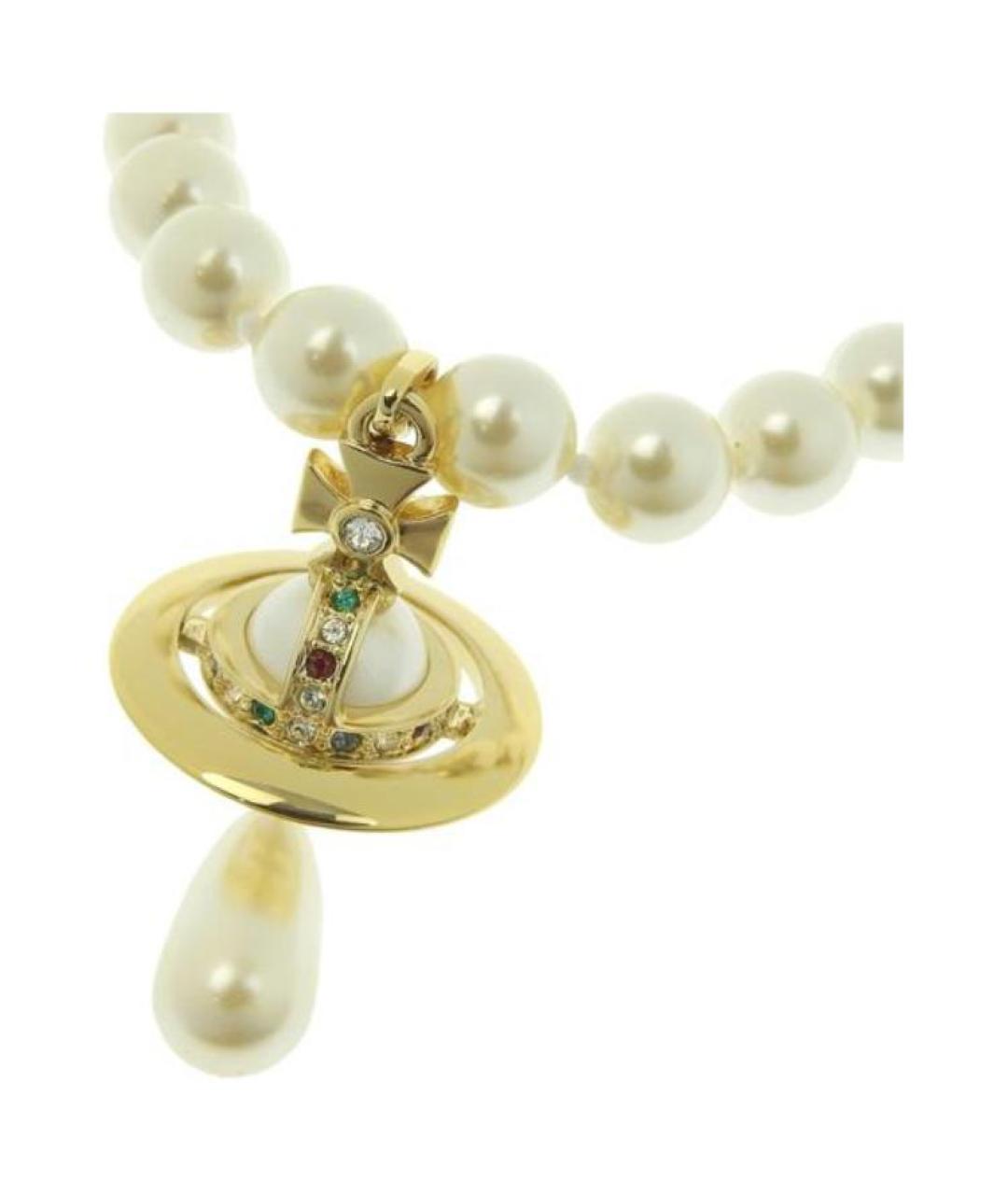 VIVIENNE WESTWOOD Золотой чокер из белого золота, фото 3