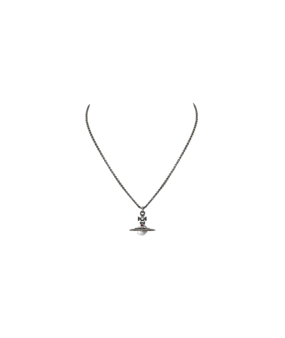 VIVIENNE WESTWOOD Серая латунная подвеска, фото 2