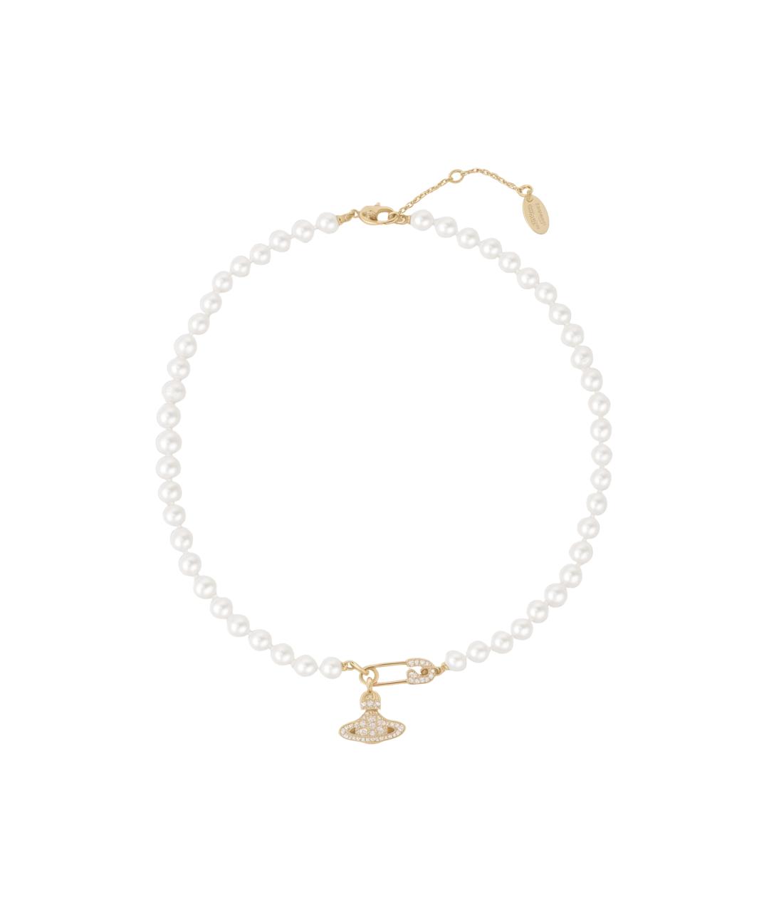 VIVIENNE WESTWOOD Белое металлическое колье, фото 1