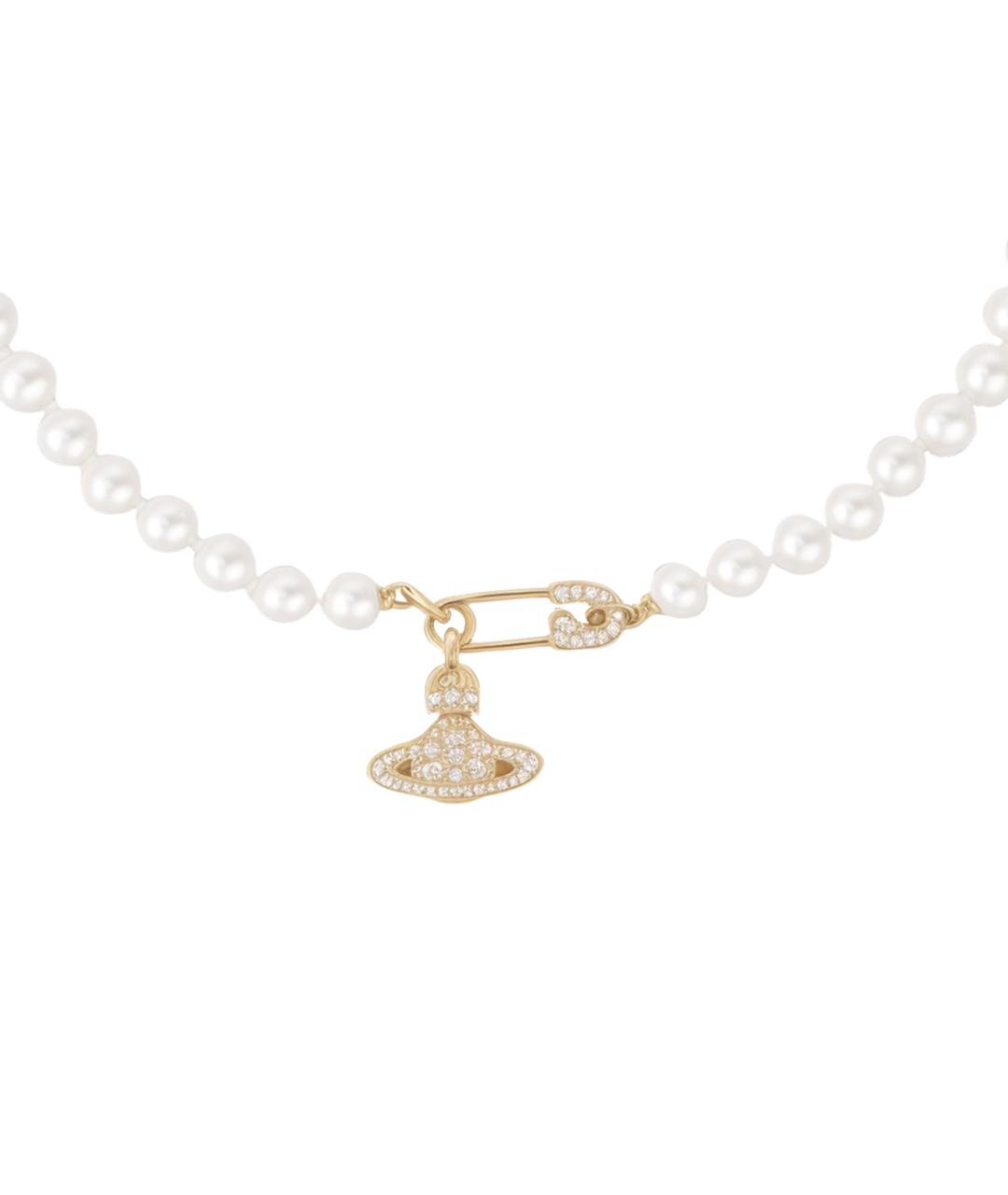 VIVIENNE WESTWOOD Белое металлическое колье, фото 3