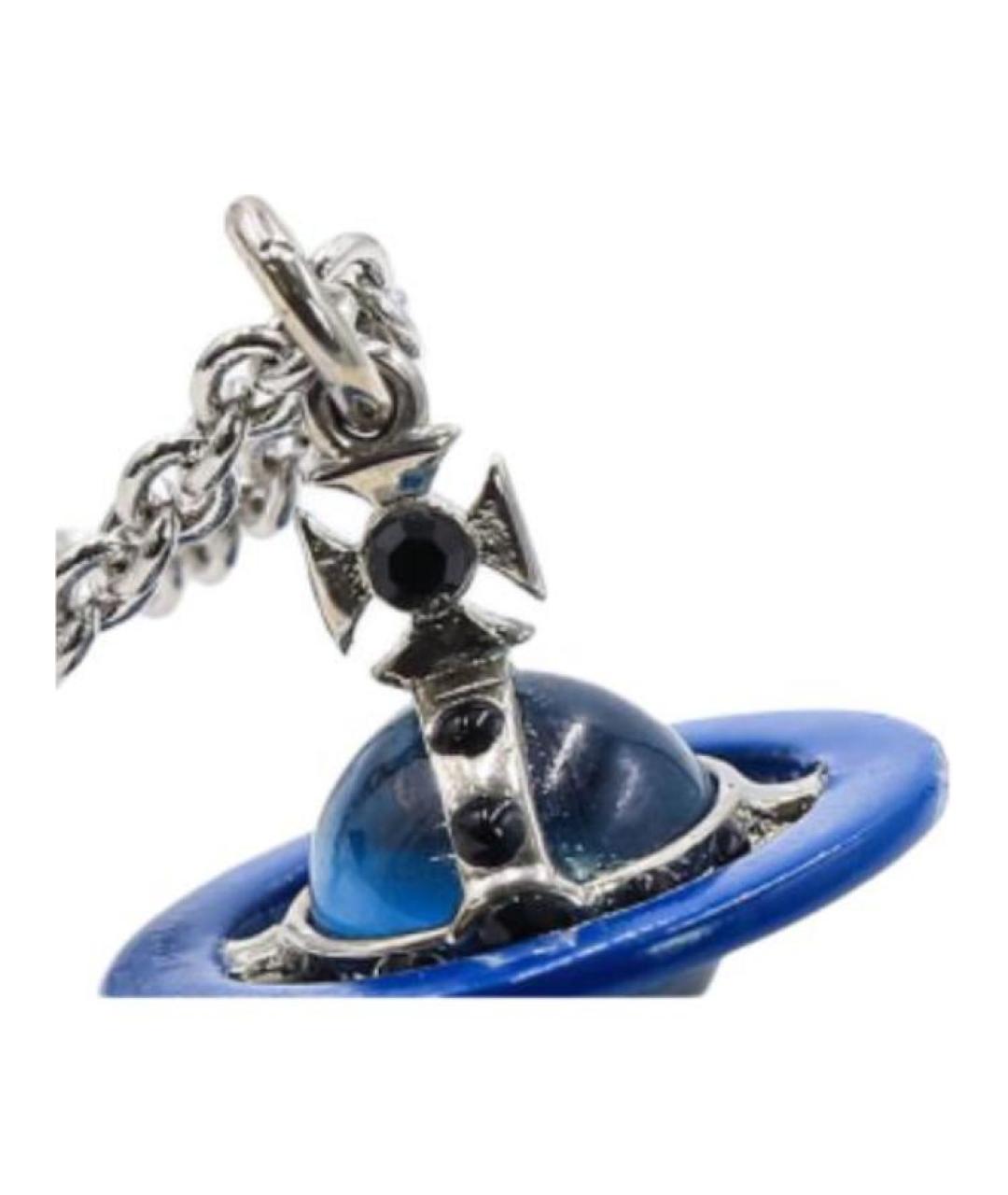 VIVIENNE WESTWOOD Синяя латунная подвеска, фото 3