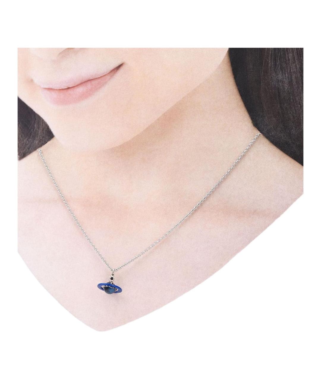 VIVIENNE WESTWOOD Синяя латунная подвеска, фото 5