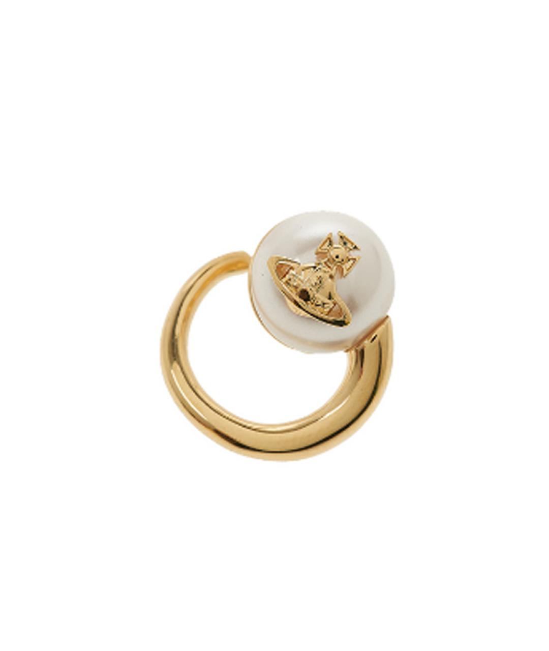 VIVIENNE WESTWOOD Золотые латунные серьги, фото 3