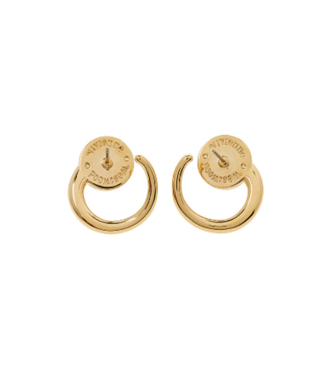 VIVIENNE WESTWOOD Золотые латунные серьги, фото 2