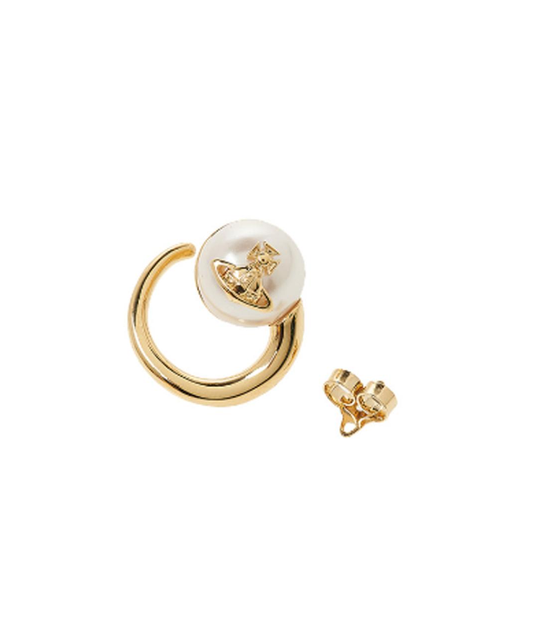 VIVIENNE WESTWOOD Золотые латунные серьги, фото 5