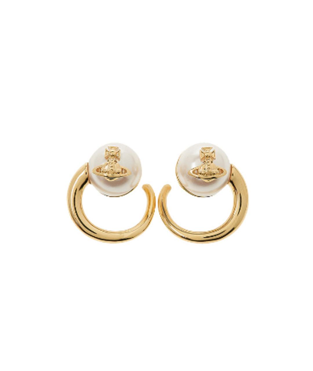 VIVIENNE WESTWOOD Золотые латунные серьги, фото 1