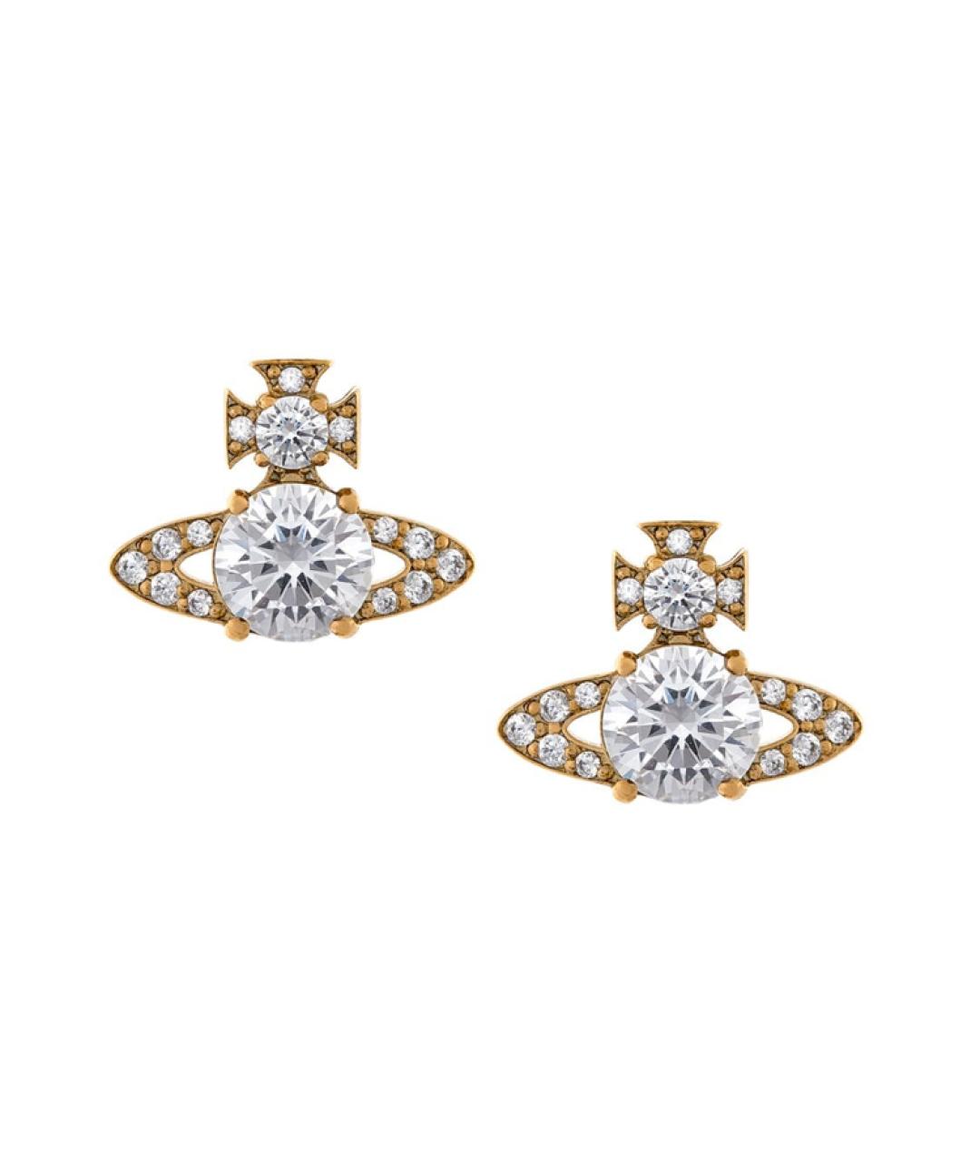 VIVIENNE WESTWOOD Золотые латунные серьги, фото 1