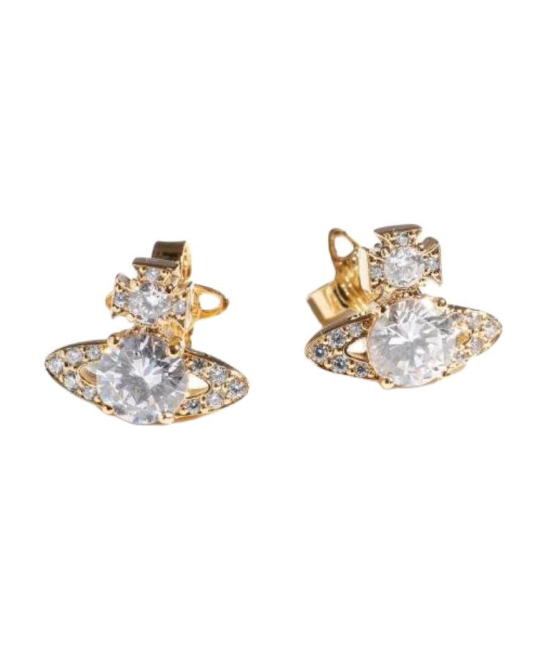 VIVIENNE WESTWOOD Золотые латунные серьги, фото 4