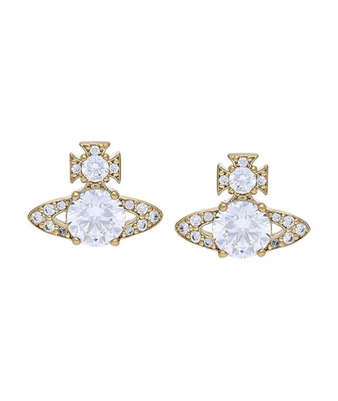 VIVIENNE WESTWOOD Золотые латунные серьги, фото 3