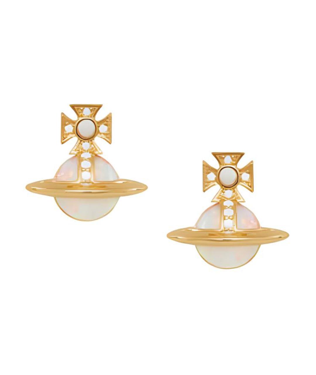VIVIENNE WESTWOOD Золотые латунные серьги, фото 1