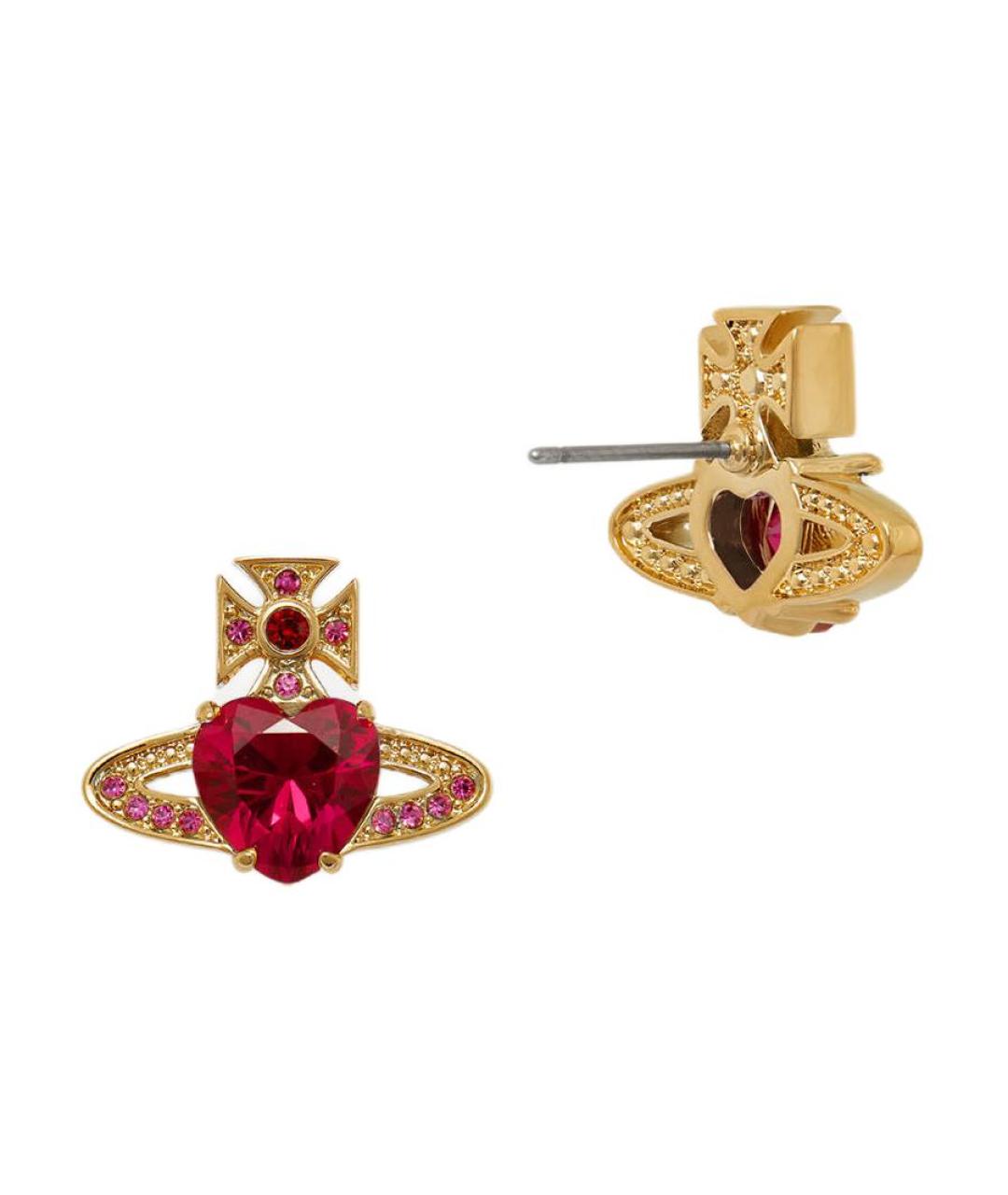 VIVIENNE WESTWOOD Золотые латунные серьги, фото 2