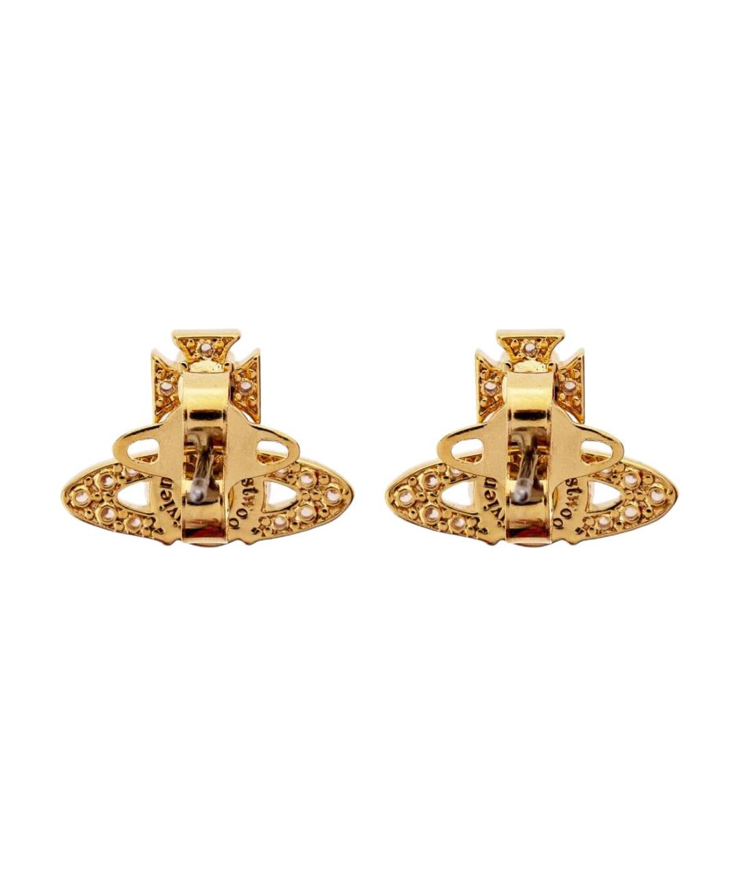 VIVIENNE WESTWOOD Золотые латунные серьги, фото 2