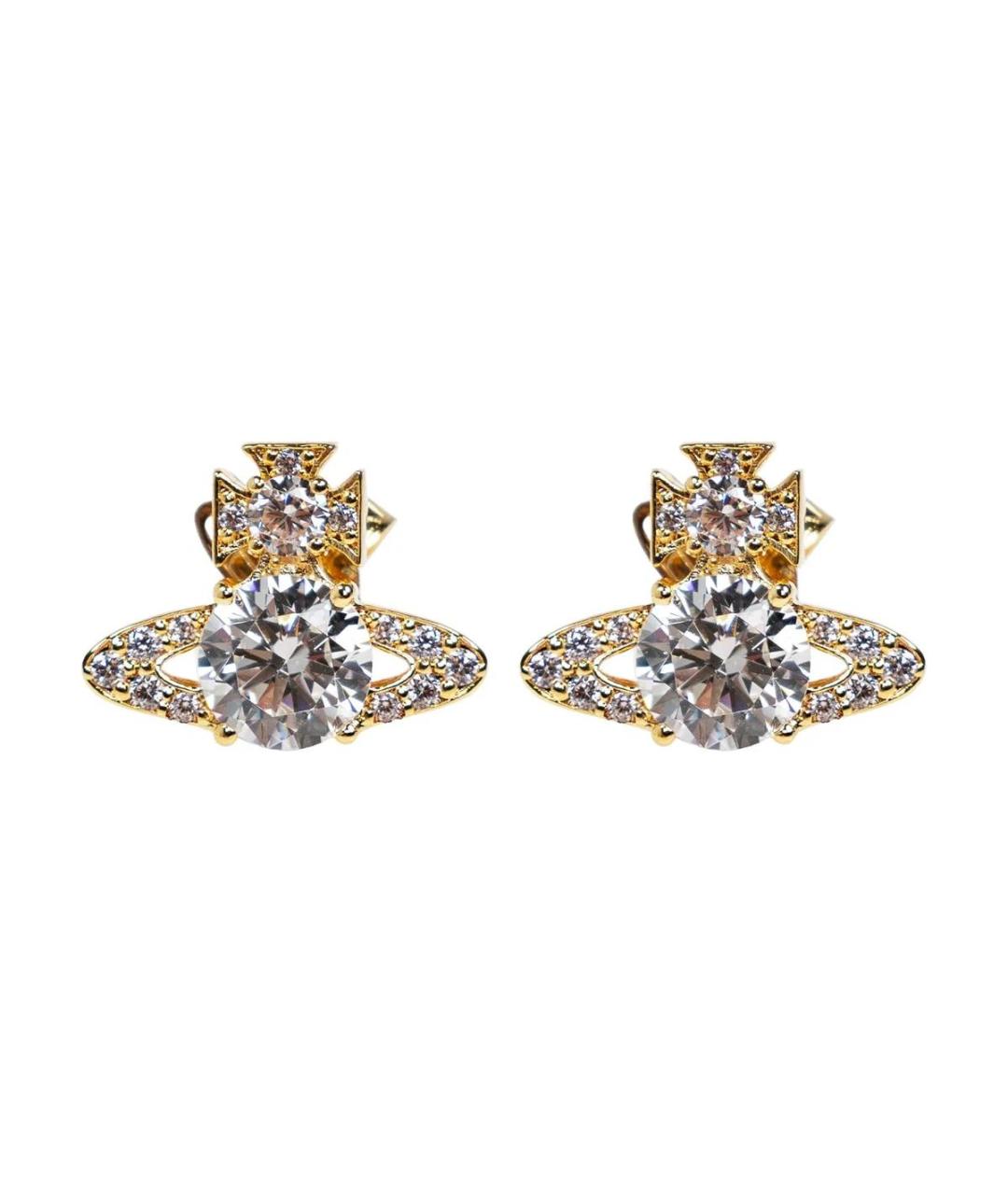VIVIENNE WESTWOOD Золотые латунные серьги, фото 1