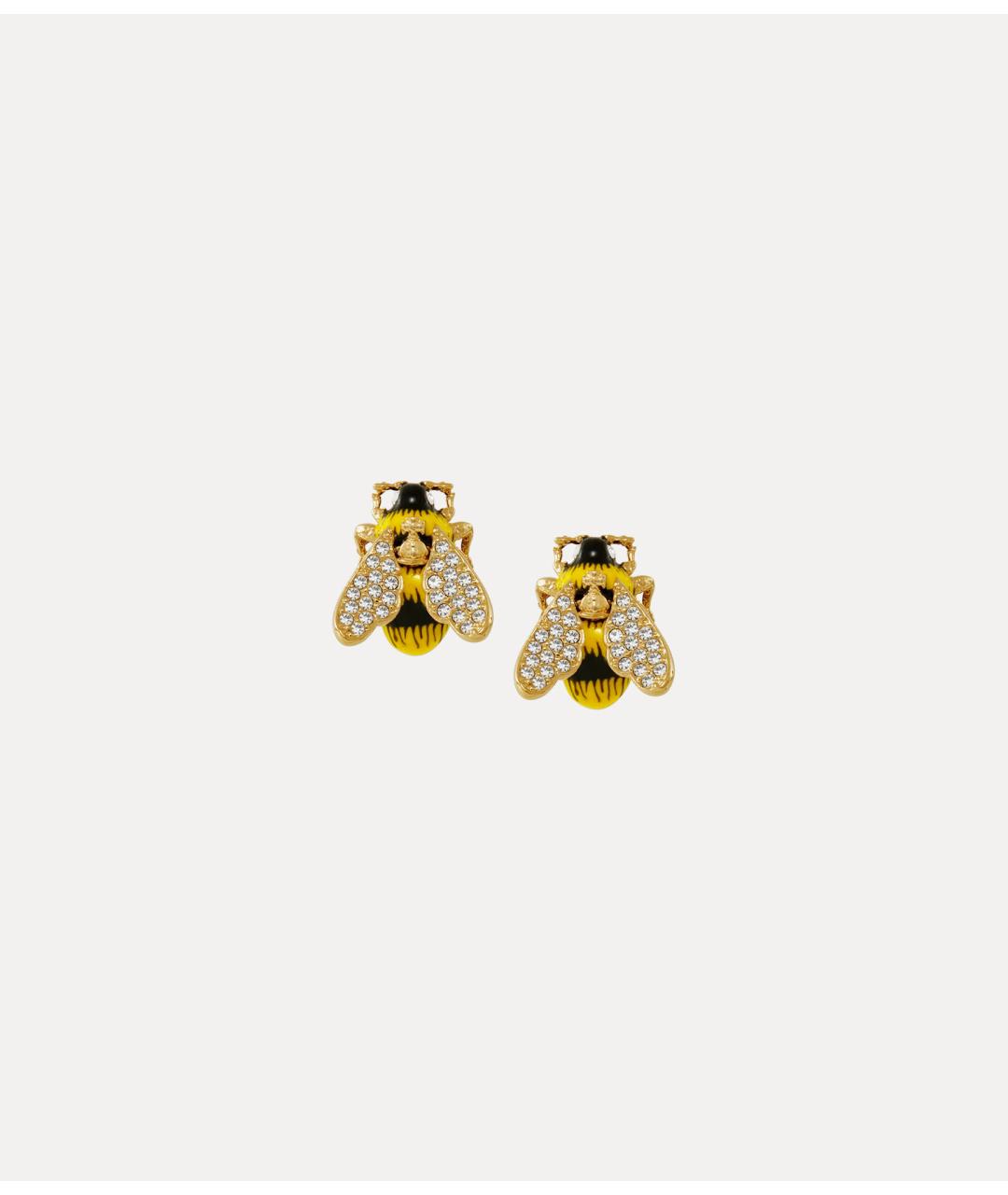 VIVIENNE WESTWOOD Золотые латунные серьги, фото 4