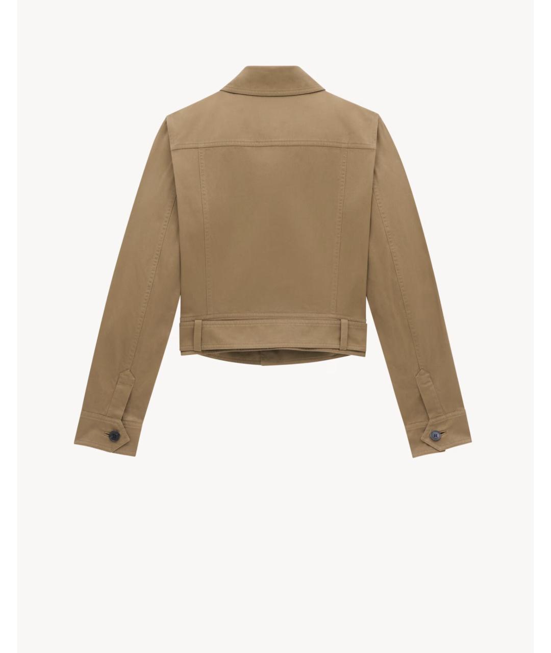 SAINT LAURENT Бежевая хлопковая куртка, фото 3