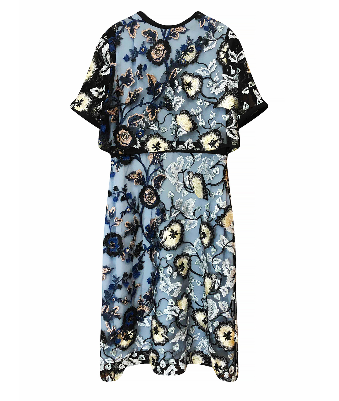 SELF-PORTRAIT Голубое сетчатое вечернее платье, фото 1