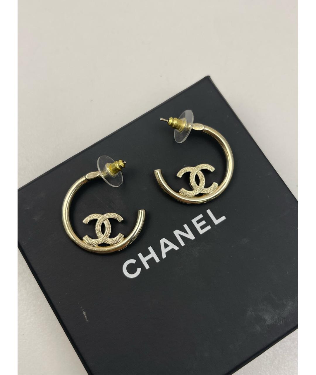 CHANEL Золотые серьги, фото 3