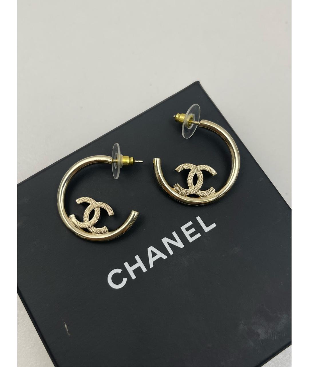 CHANEL Золотые серьги, фото 2