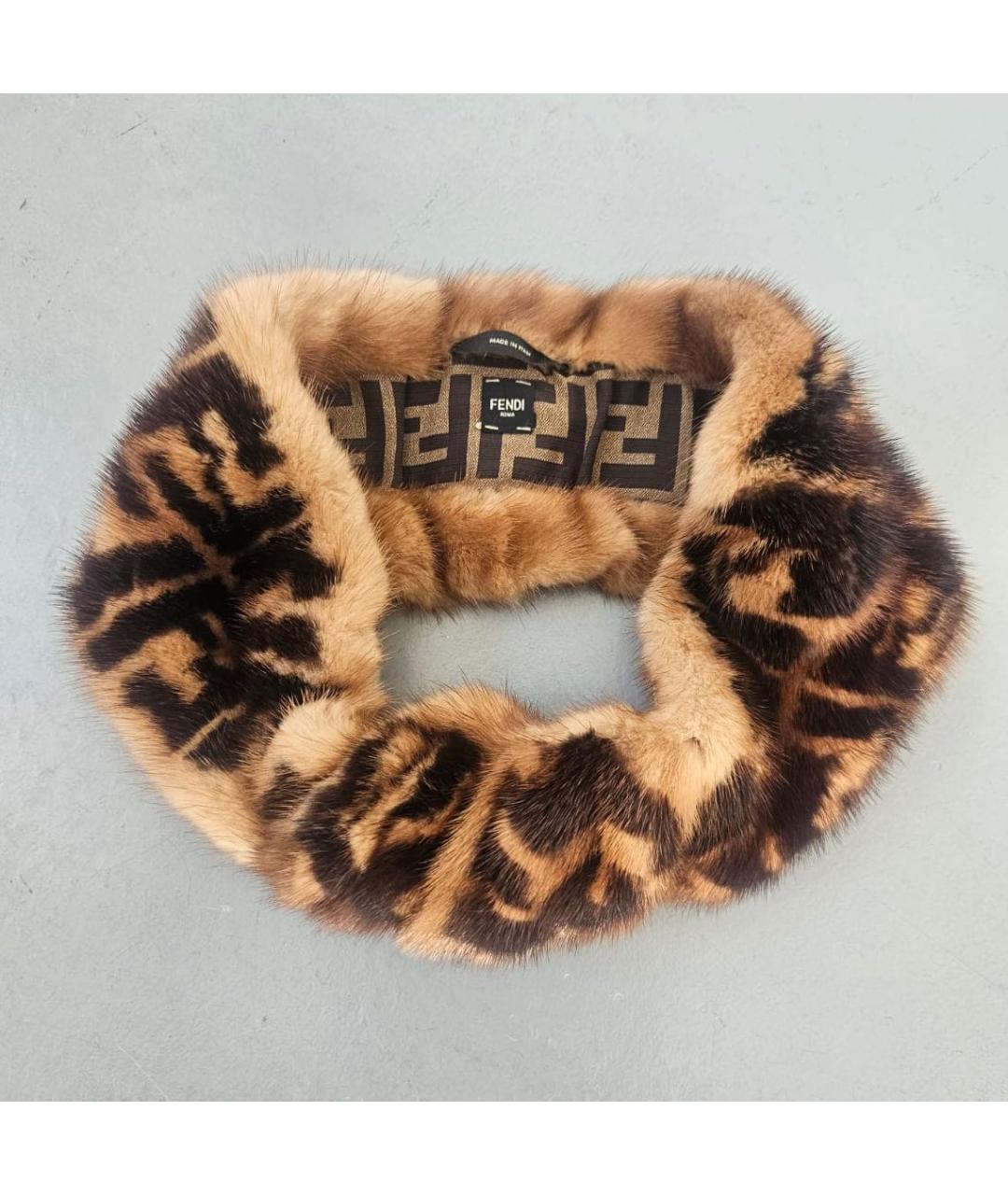 FENDI Коричневая повязка на голову, фото 6