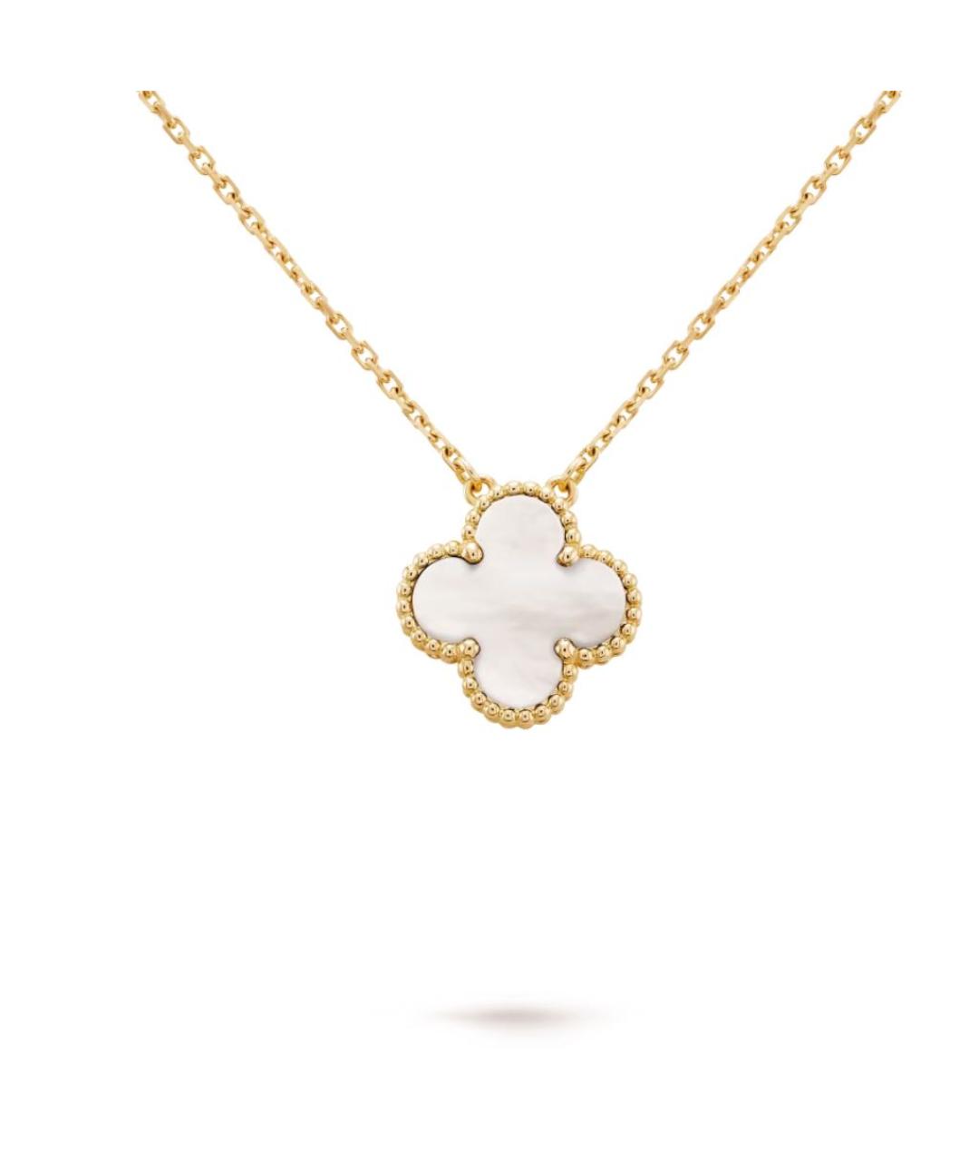 VAN CLEEF & ARPELS Белое колье из желтого золота, фото 4