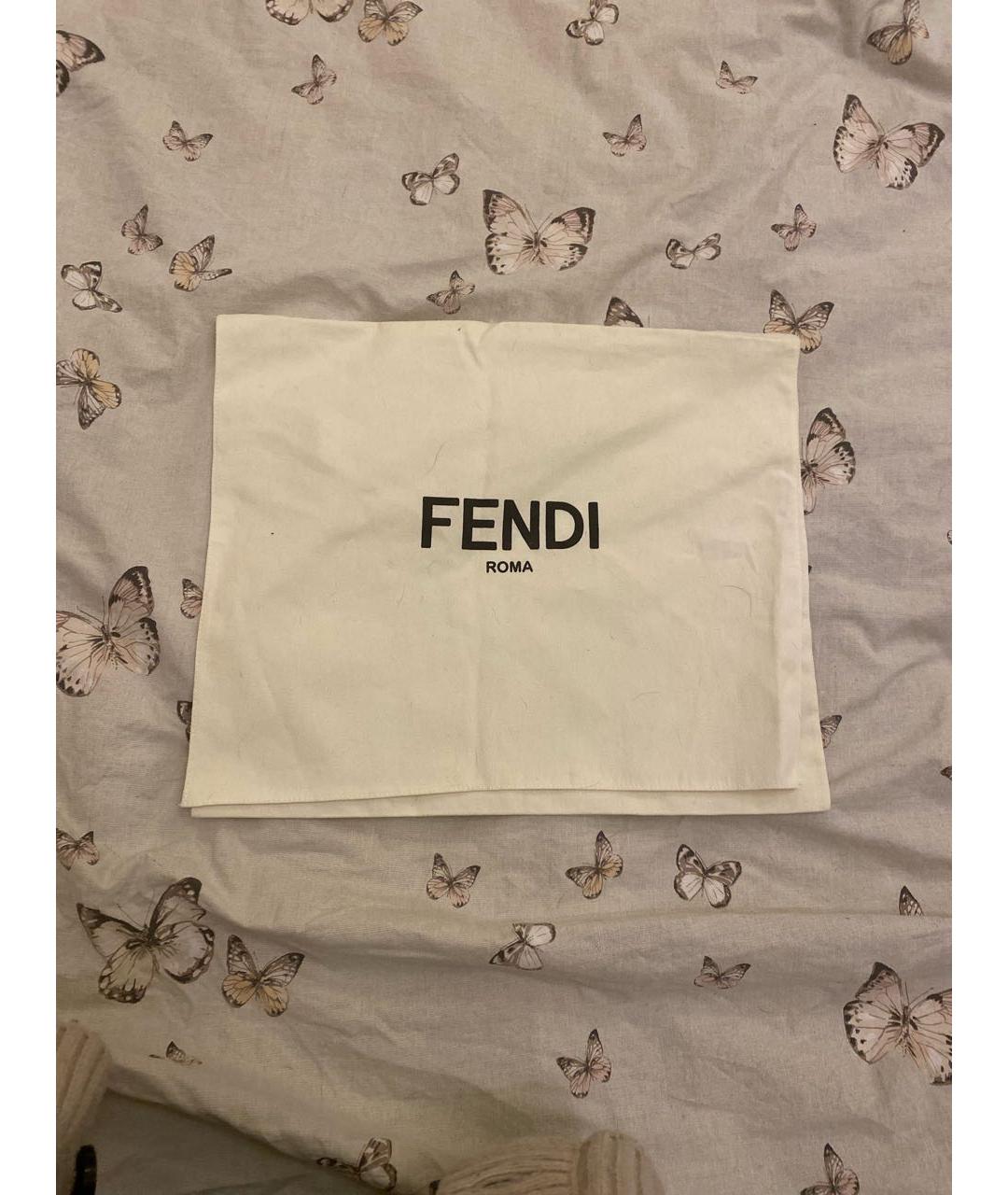 FENDI Розовая хлопковая футболка, фото 5