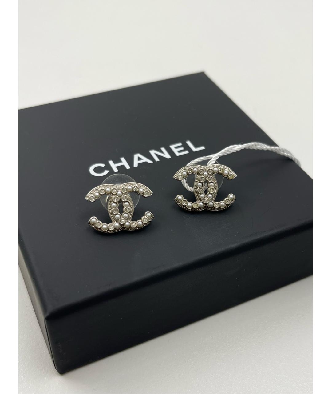 CHANEL Серебряные серьги, фото 4