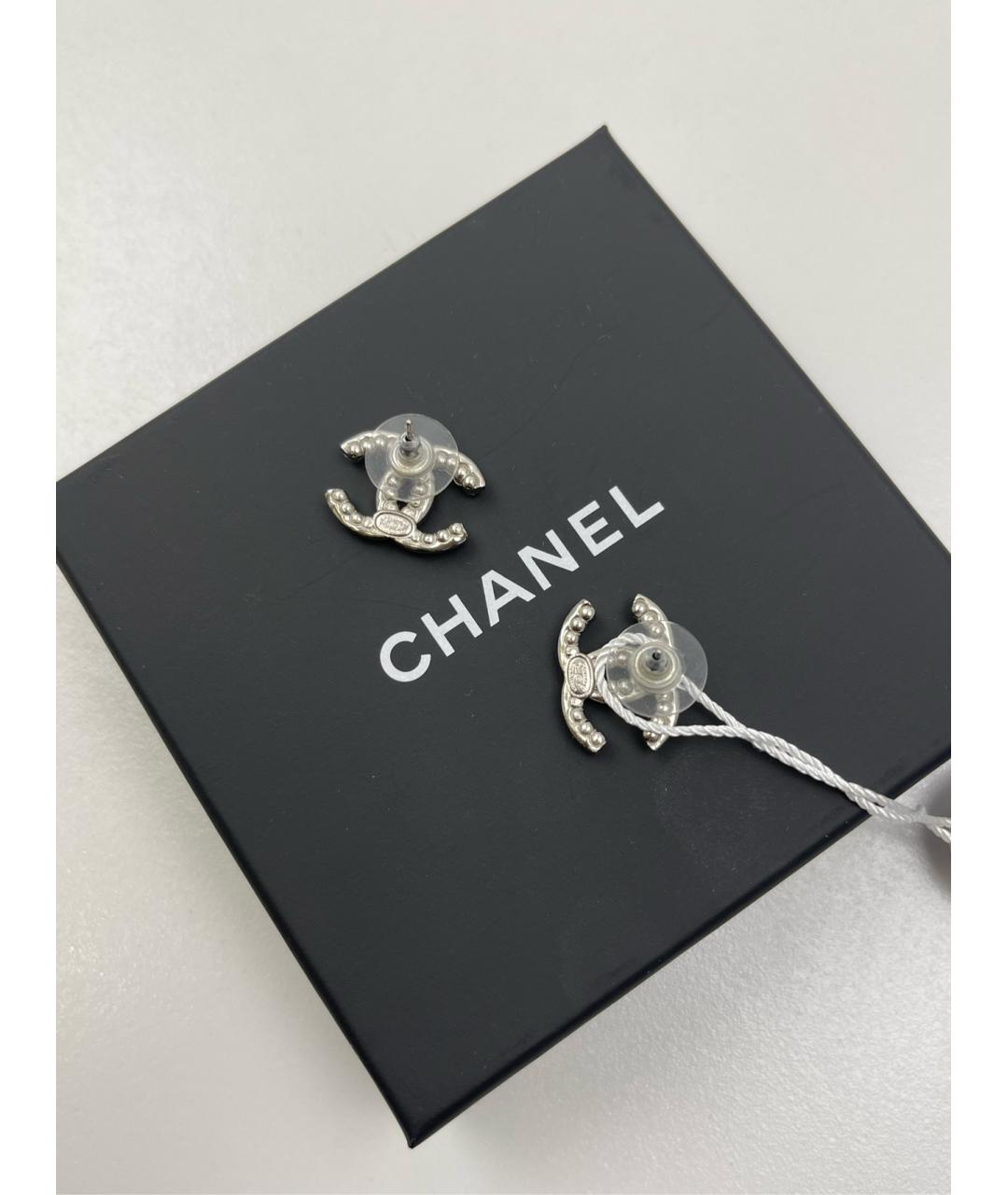 CHANEL Серебряные серьги, фото 2